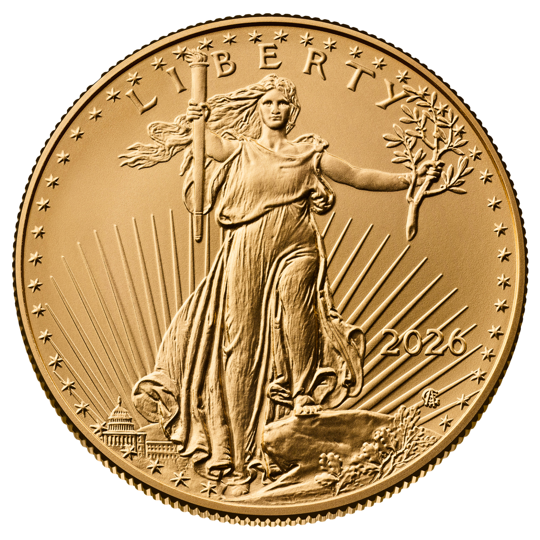 1/10 oz American Gold Eagle Random Year BU AB