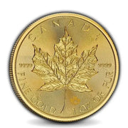 gold canadian maple leaf