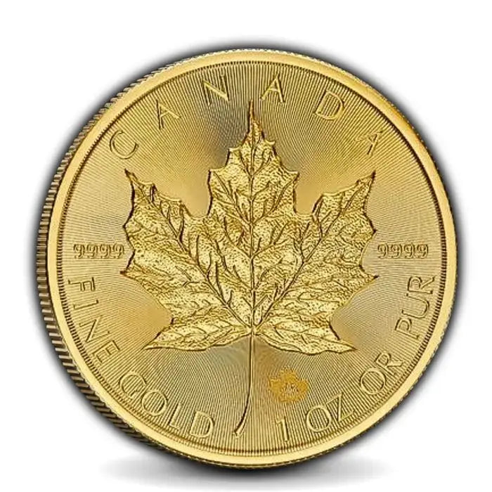 gold canadian maple leaf