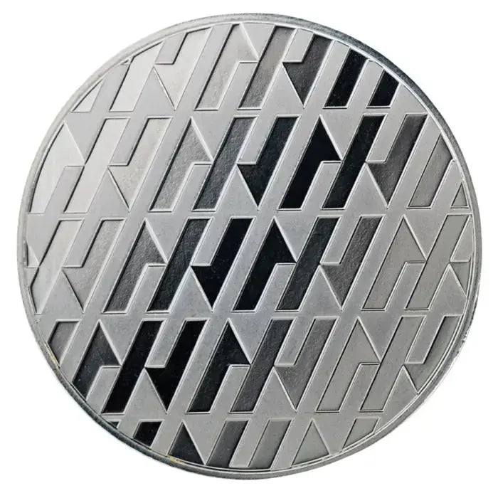 silver round random design fine