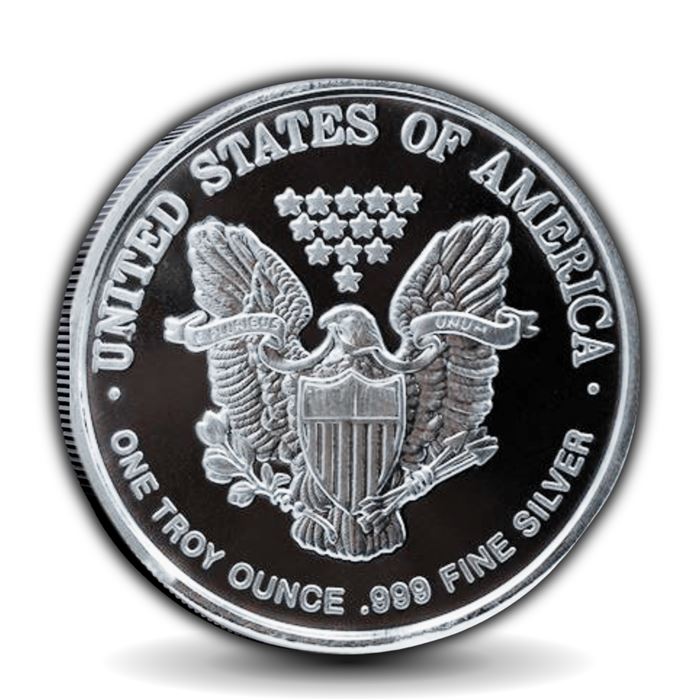 walking liberty silver round fine